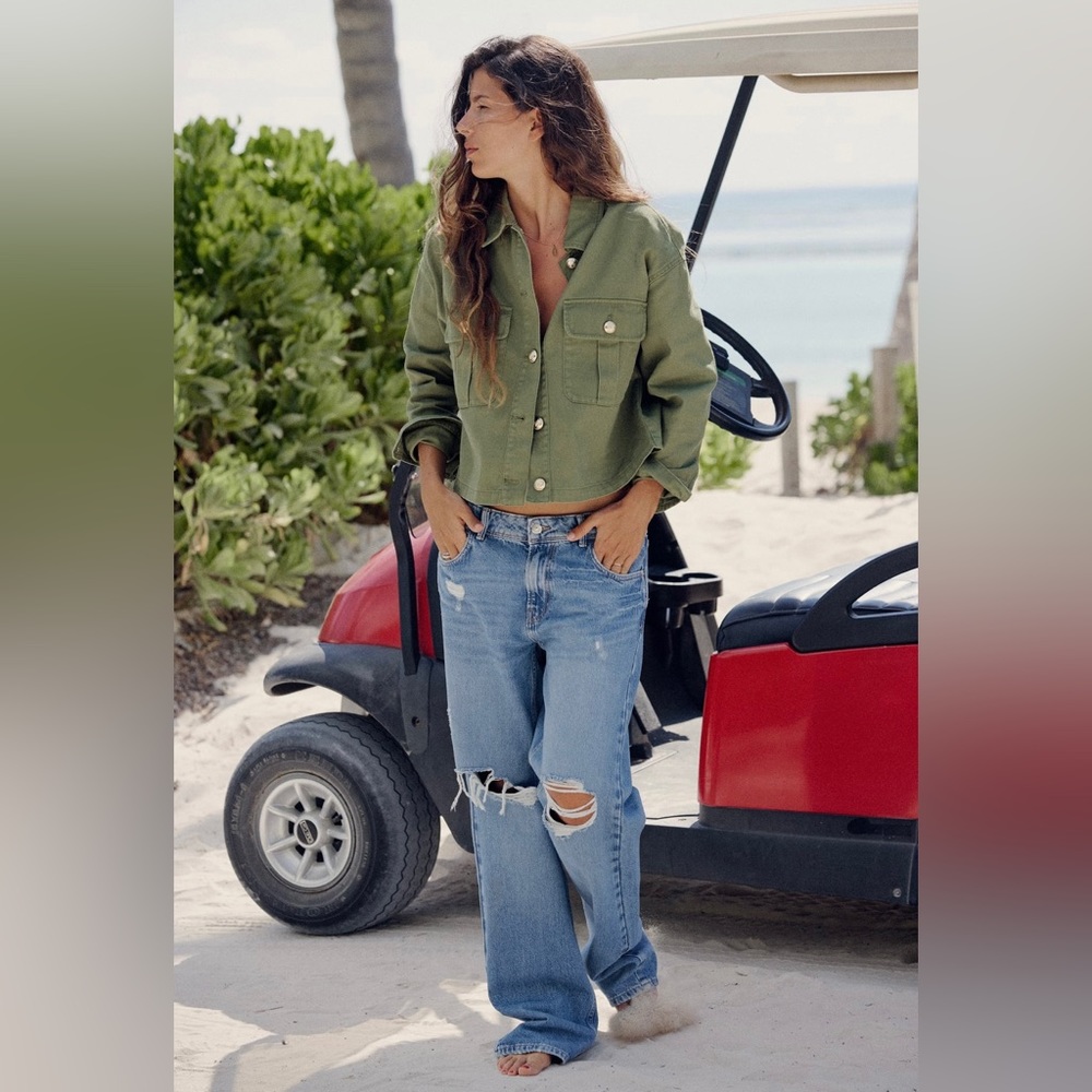 Cropped overshirt